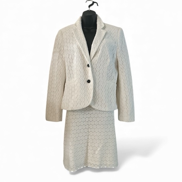 Calvin Klein Jackets & Blazers - Calvin Klein Cream Blazer and Skirt Set sz Large